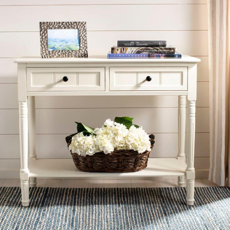 Rectangular shape wooden Console Table with Drawers - Ouch Cart