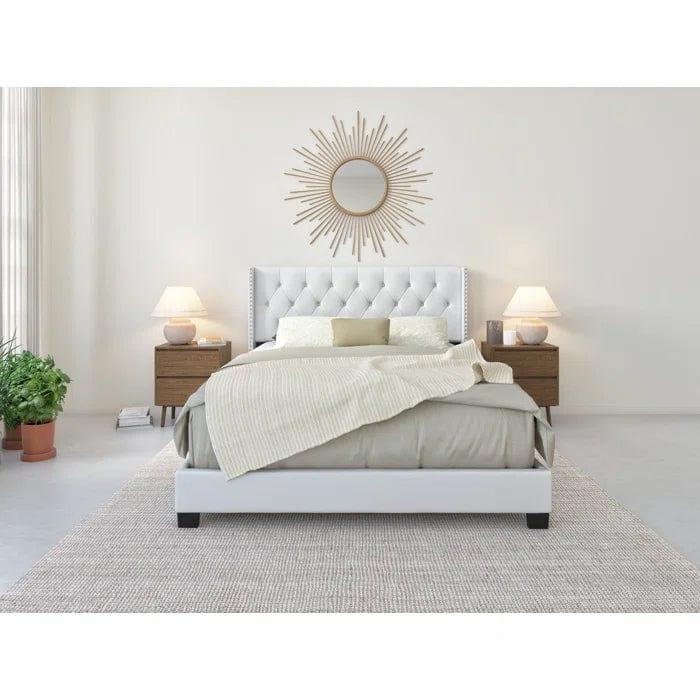 Tianna Tufted Upholstered Low Profile Standard Bed - Ouch Cart