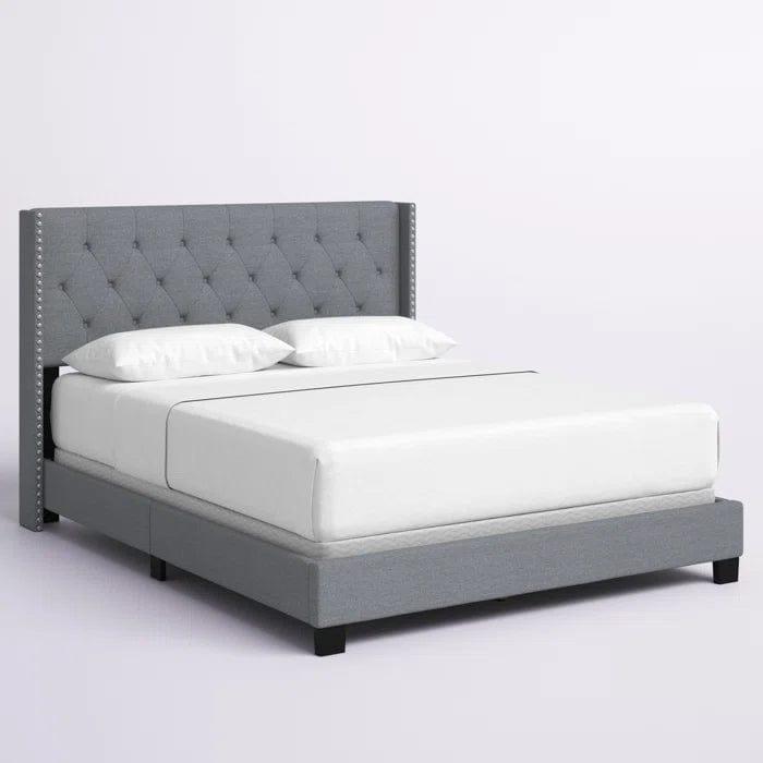 Tianna Tufted Upholstered Low Profile Standard Bed - Ouch Cart