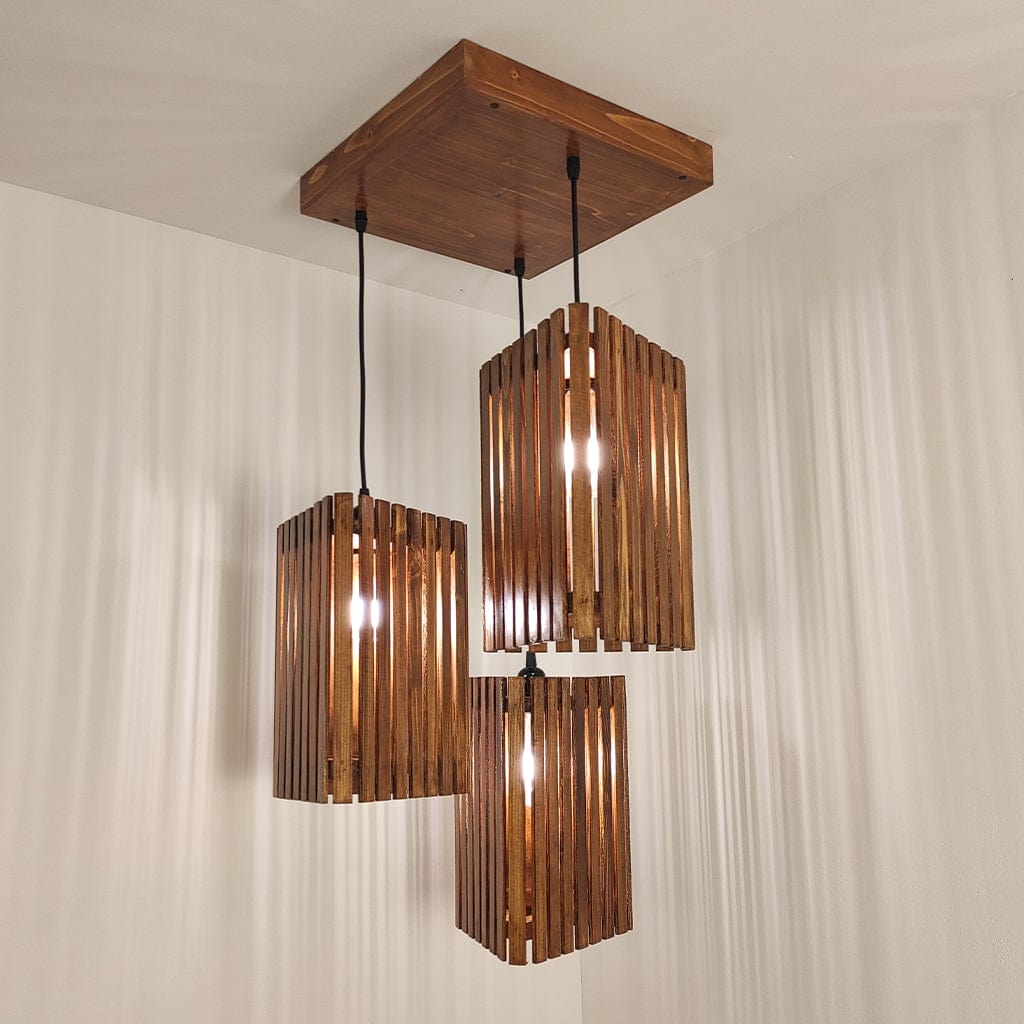 Trikona Brown Cluster Hanging Lamp (BULB NOT INCLUDED)