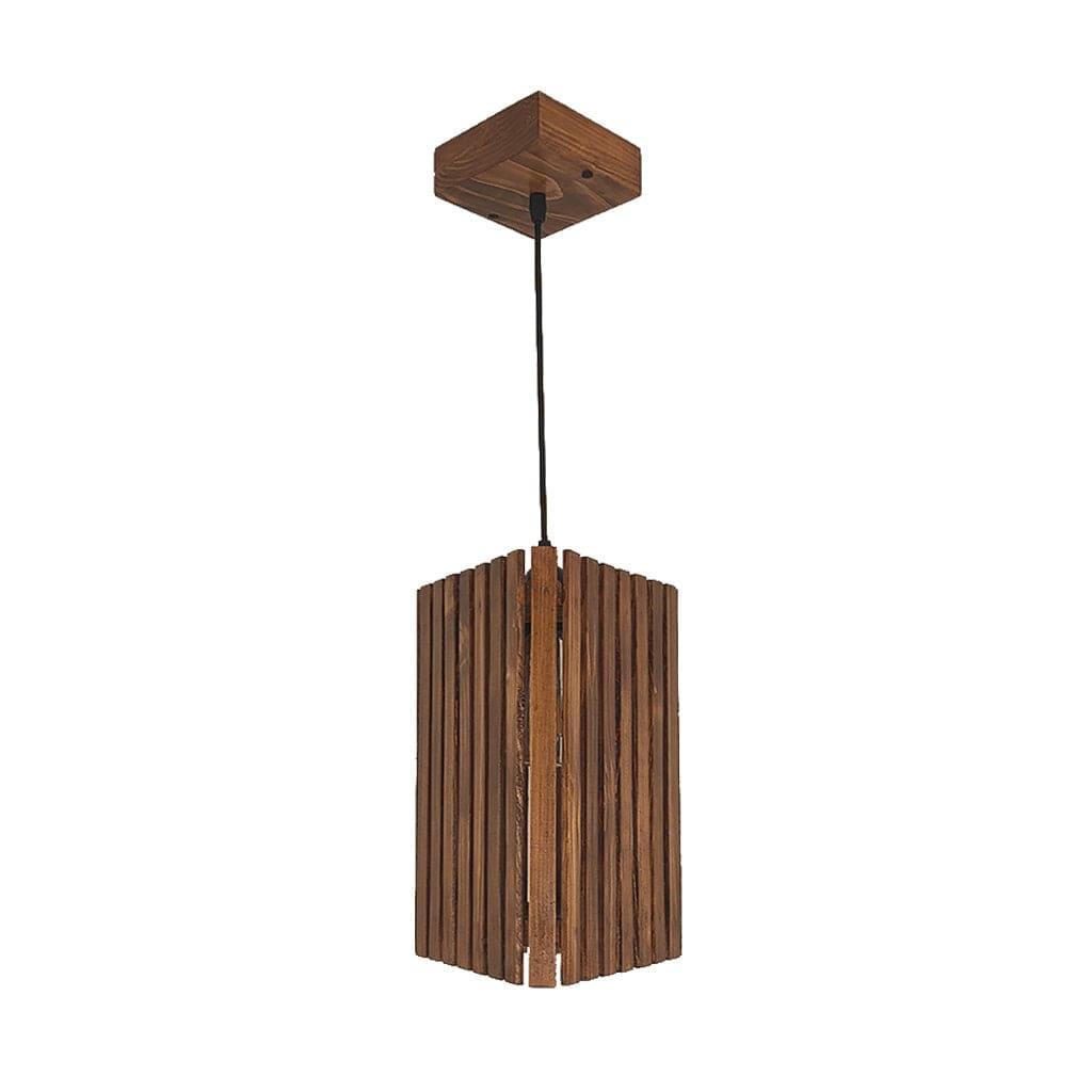 Trika Brown Wooden Single Hanging Lamp - Ouch Cart