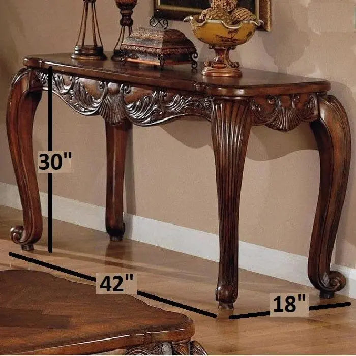 Wooden Hand Carved Beautiful Design Decor Royal Console Table - Ouch Cart