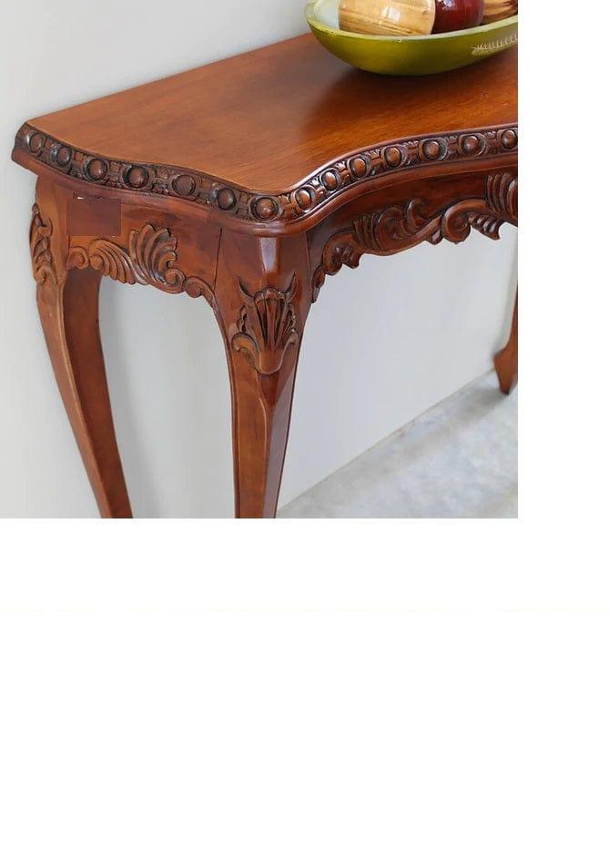 Wooden Hand Carved Beautiful Design Decor Royal Console Table (Teak Wood) - Ouch Cart