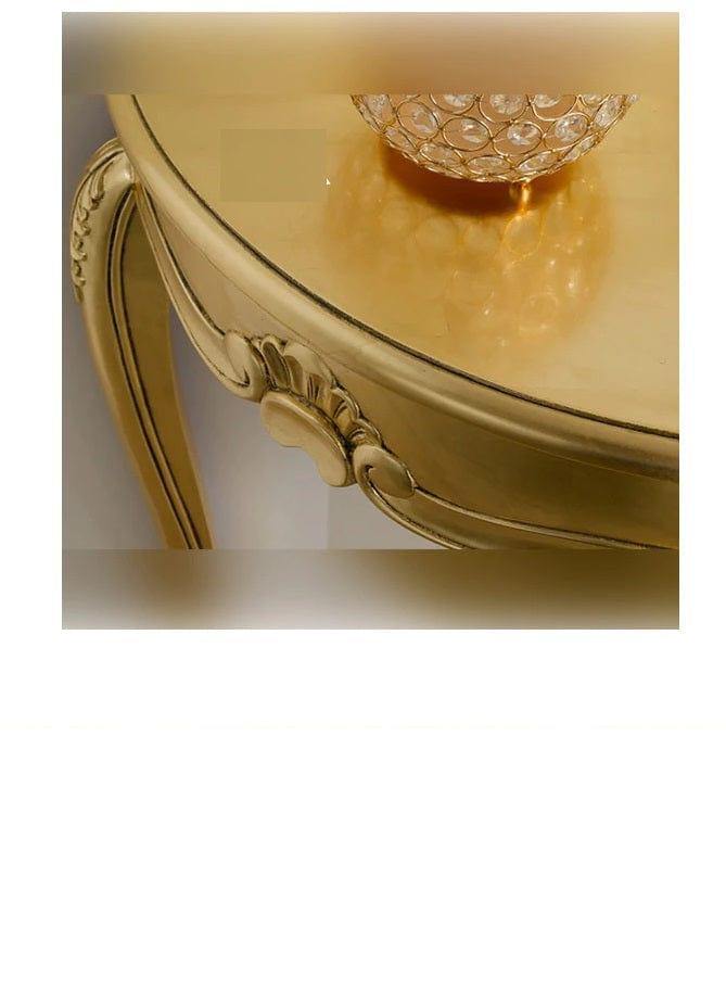 Console Table Arlette Half Moon French Baroque Style (Golden Leaf) - Ouch Cart