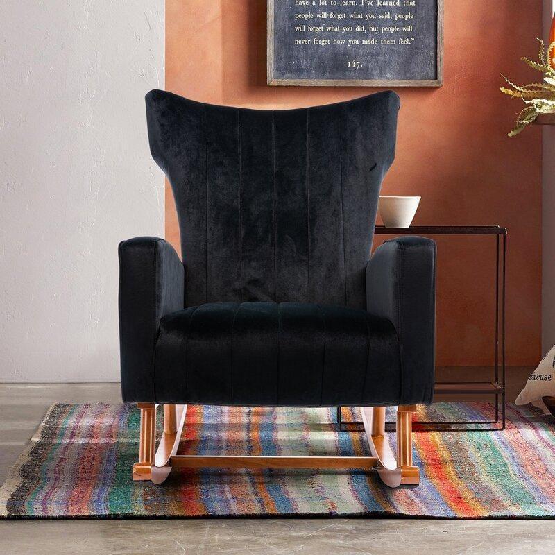 Velvet Rocking Chair for living Room ,Bed Room - Ouch Cart