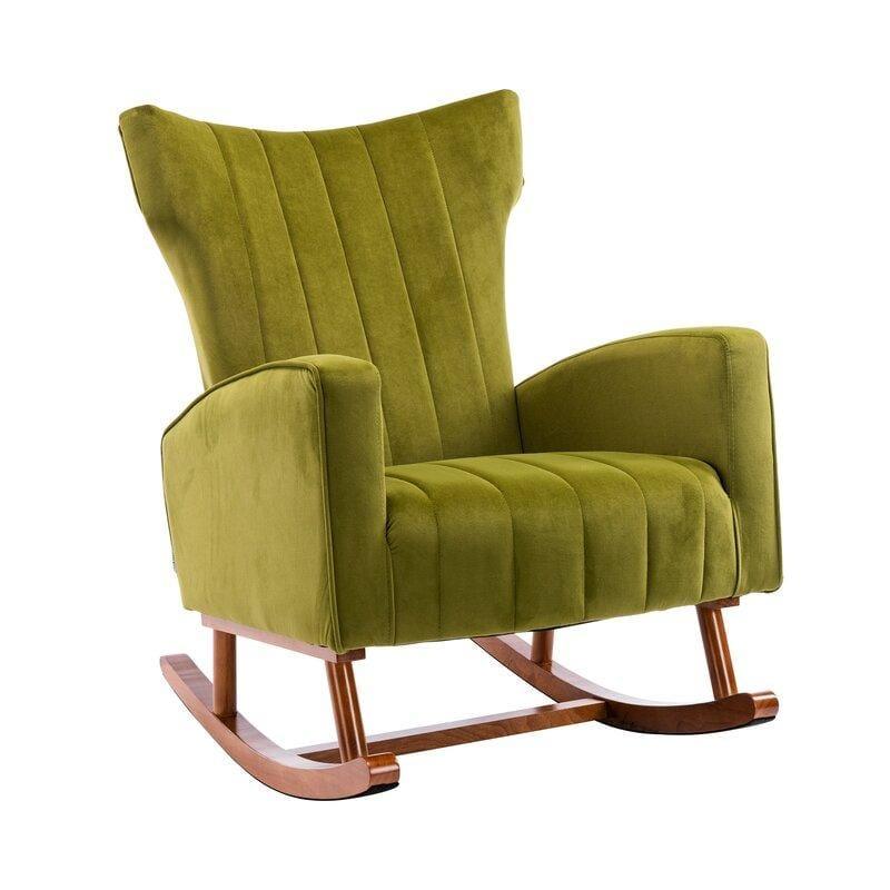 Velvet Rocking Chair for living Room ,Bed Room - Ouch Cart
