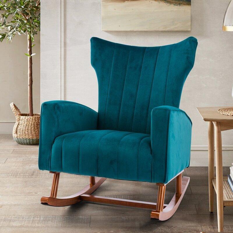 Velvet Rocking Chair for living Room ,Bed Room - Ouch Cart