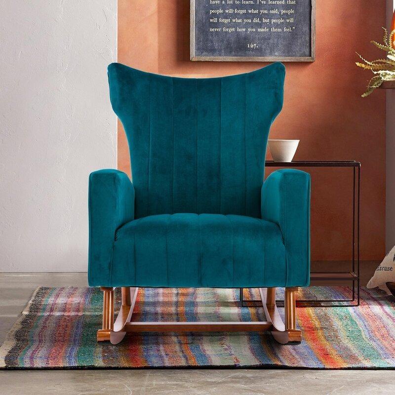 Velvet Rocking Chair for living Room ,Bed Room - Ouch Cart