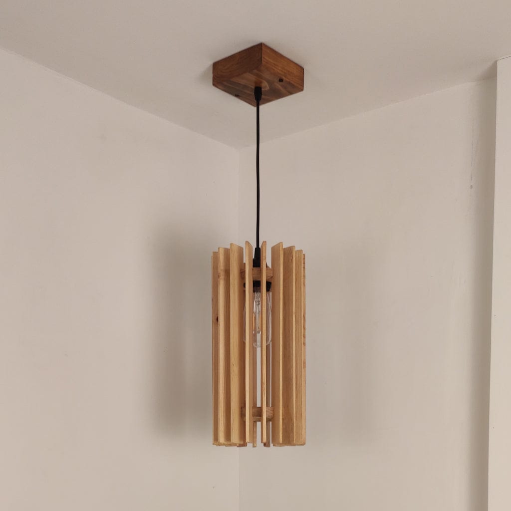 Ventus Beige Wooden Single Hanging Lamp (BULB NOT INCLUDED)