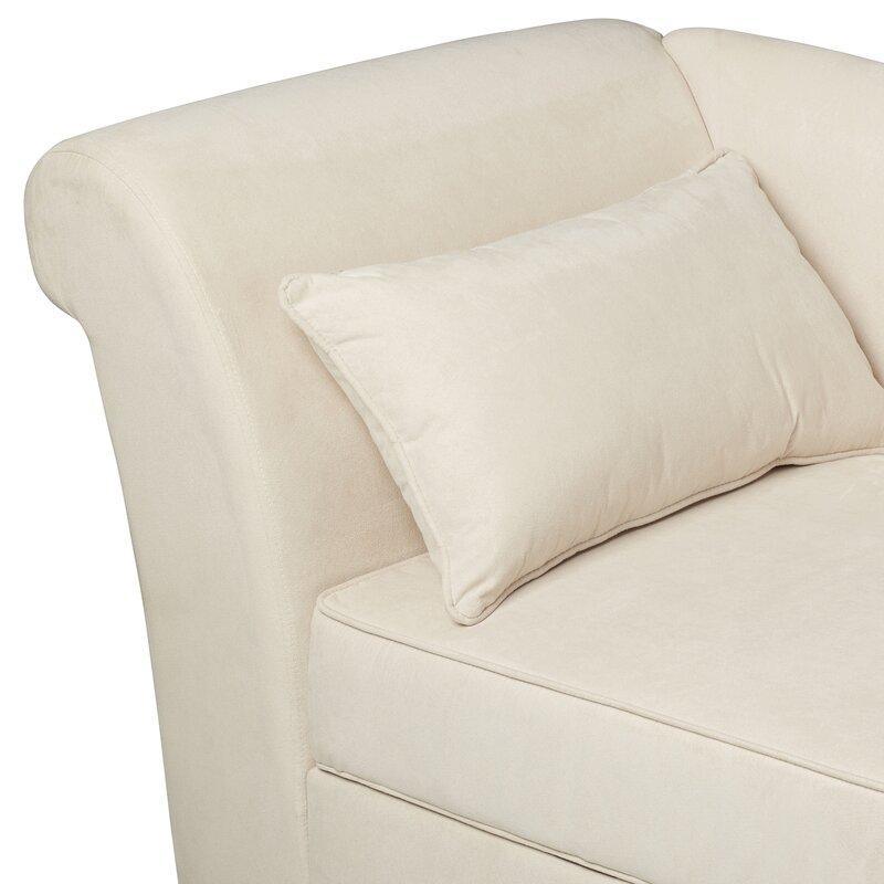 One Left-Arm Chaise Recessed Arms Chaise Lounge with Storage - Ouch Cart