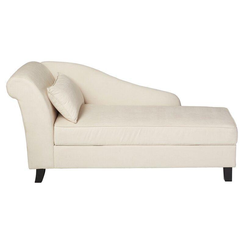 One Left-Arm Chaise Recessed Arms Chaise Lounge with Storage - Ouch Cart