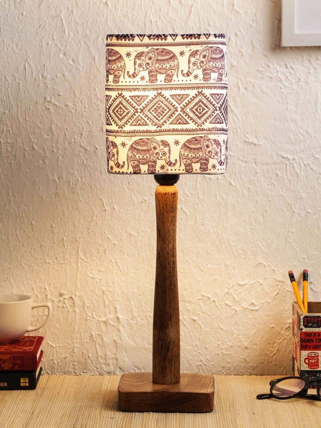 Warli Art Wooden Lamp - Ouch Cart