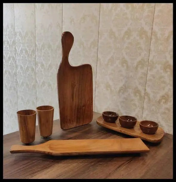 WOODEN SPECIAL SERVING PLATTER COMBO - Ouch Cart