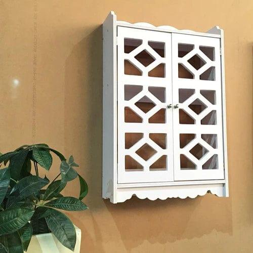 Bathroom CNC Wall Mounted PVC Storage Cabinet Furniture For Bathroom - Ouch Cart