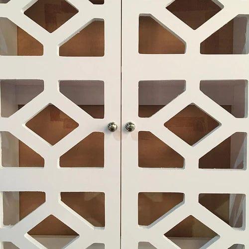 Bathroom CNC Wall Mounted PVC Storage Cabinet Furniture For Bathroom - Ouch Cart