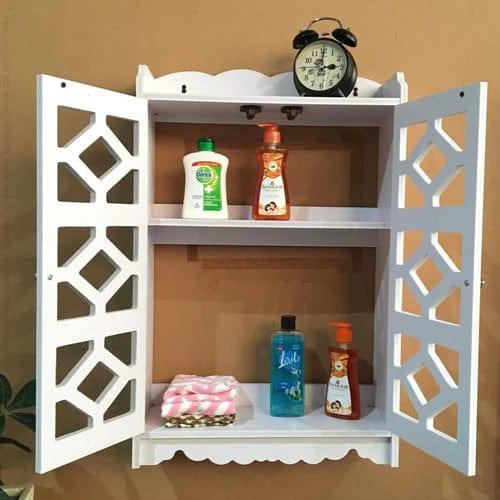 Bathroom CNC Wall Mounted PVC Storage Cabinet Furniture For Bathroom - Ouch Cart