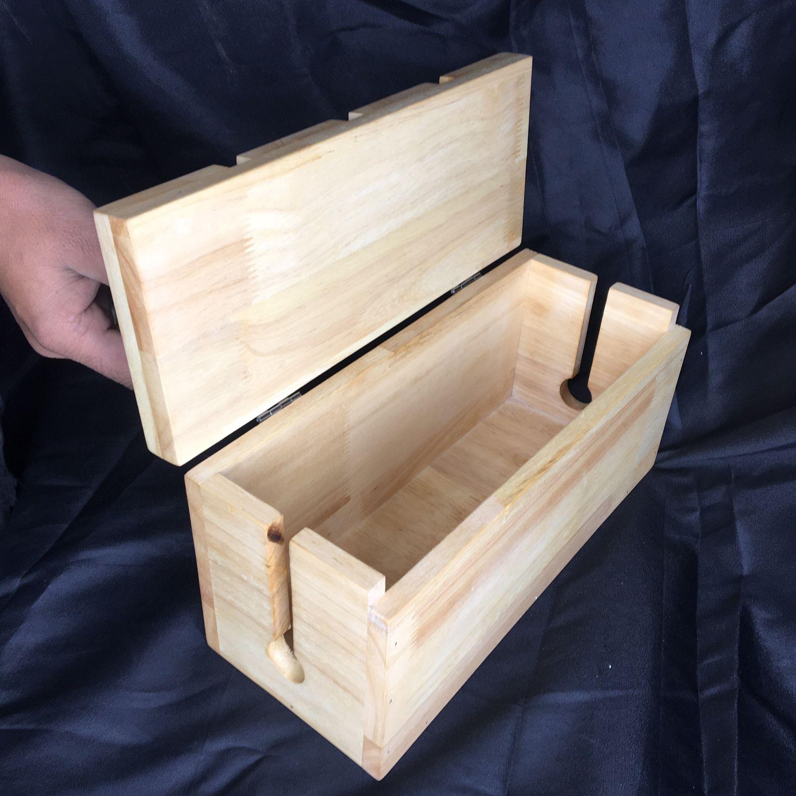 Desktop Wooden Power Outlet Organize Storage Box Wood Phone Holder By Miza - Ouch Cart