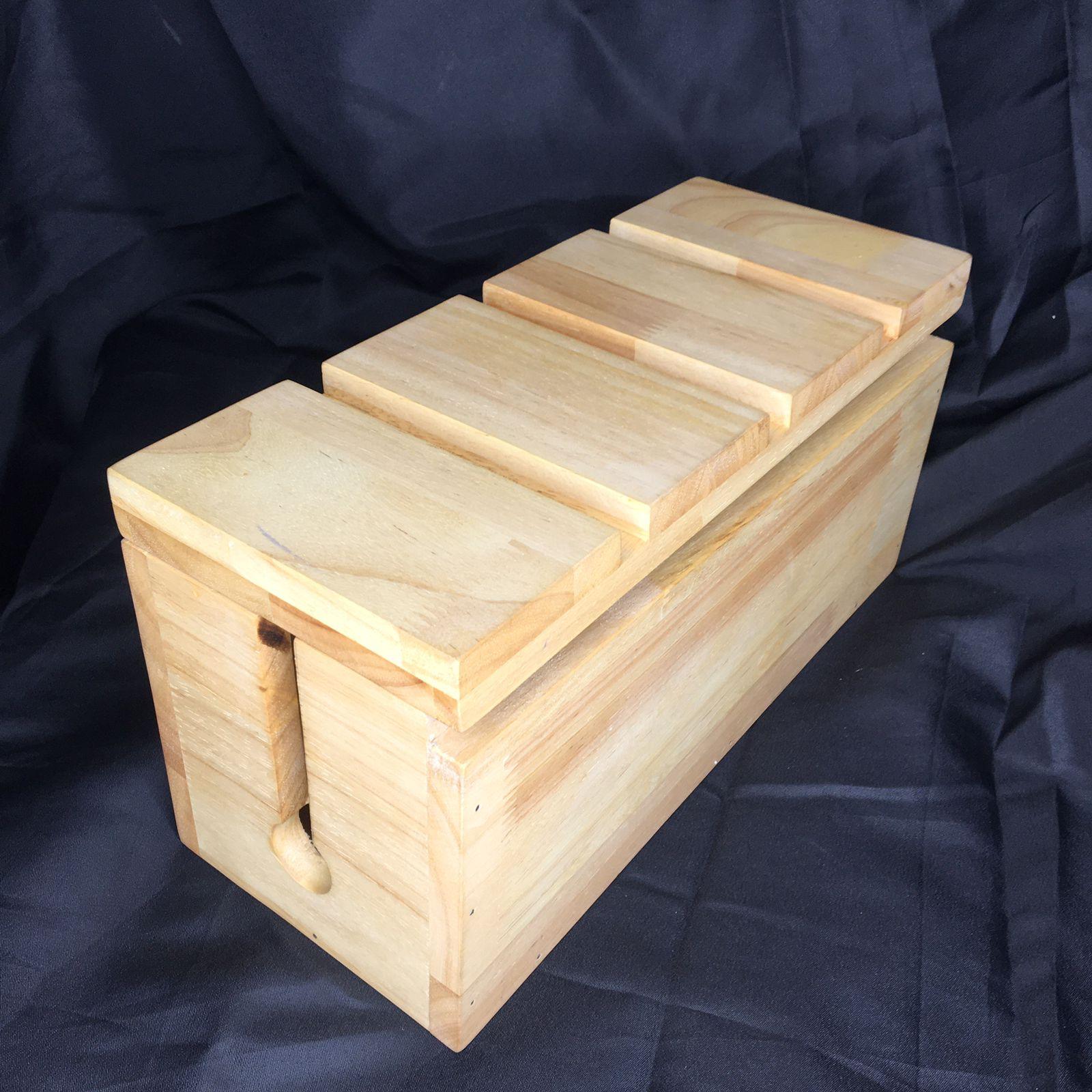 Desktop Wooden Power Outlet Organize Storage Box Wood Phone Holder By Miza - Ouch Cart