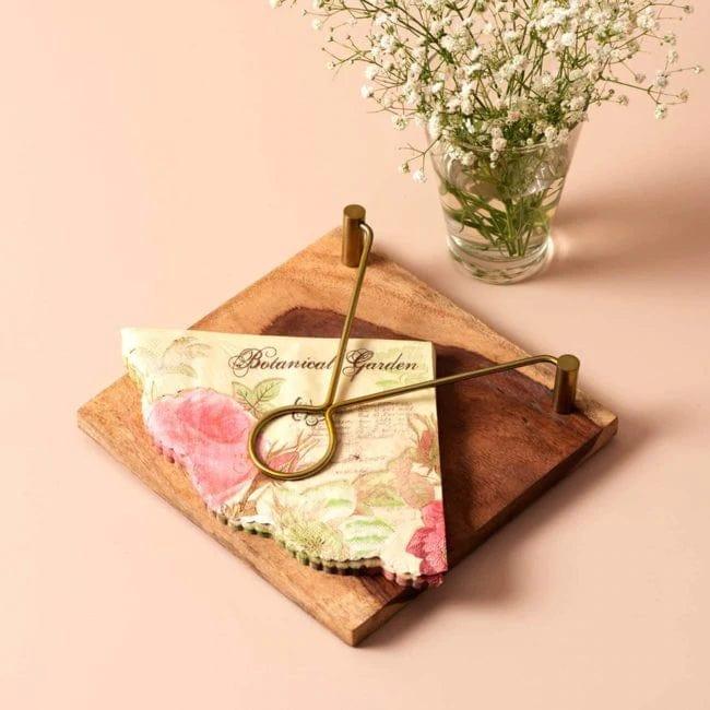 WOODEN NAPKIN HOLDER SET OF 2 || TISSUE HOLDER - Ouch Cart
