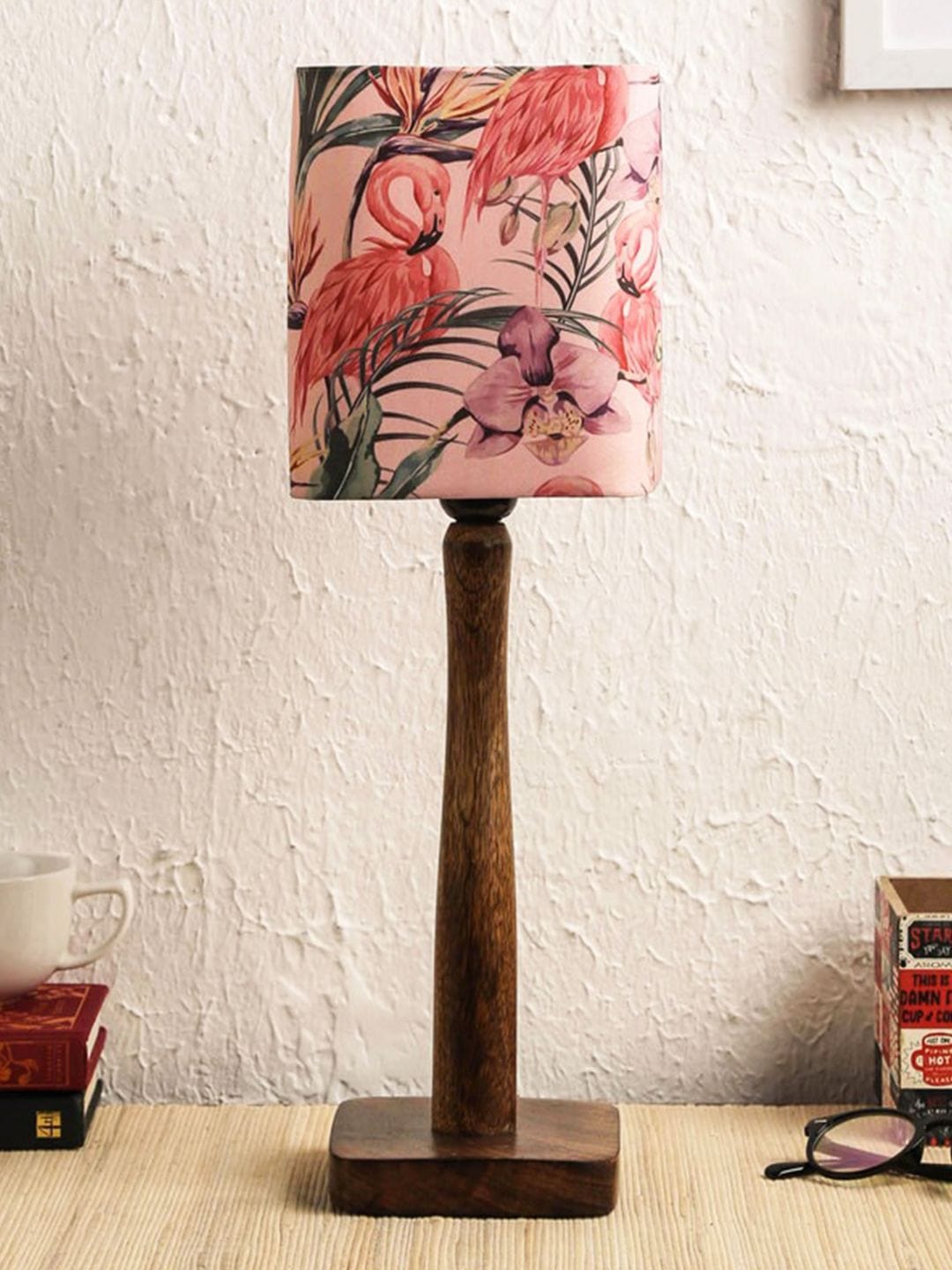 Pink Flamingo Wooden Lamp