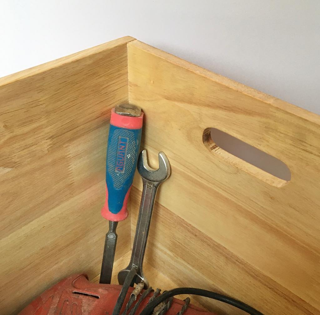 Wooden Storage Crate Box/Tool Box For Home Organiser ( With Complementary Coaster ) By Miza - Ouch Cart