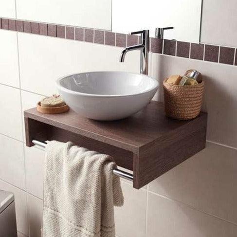 Bathroom Wash Basin Vanity With Towel Rod | Steel Rod By Miza - Ouch Cart