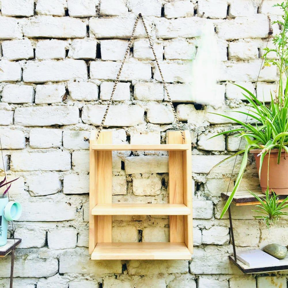 Suspended Shelf With Rope For Home/Office ( With Complementary Coaster ) By Miza. - Ouch Cart