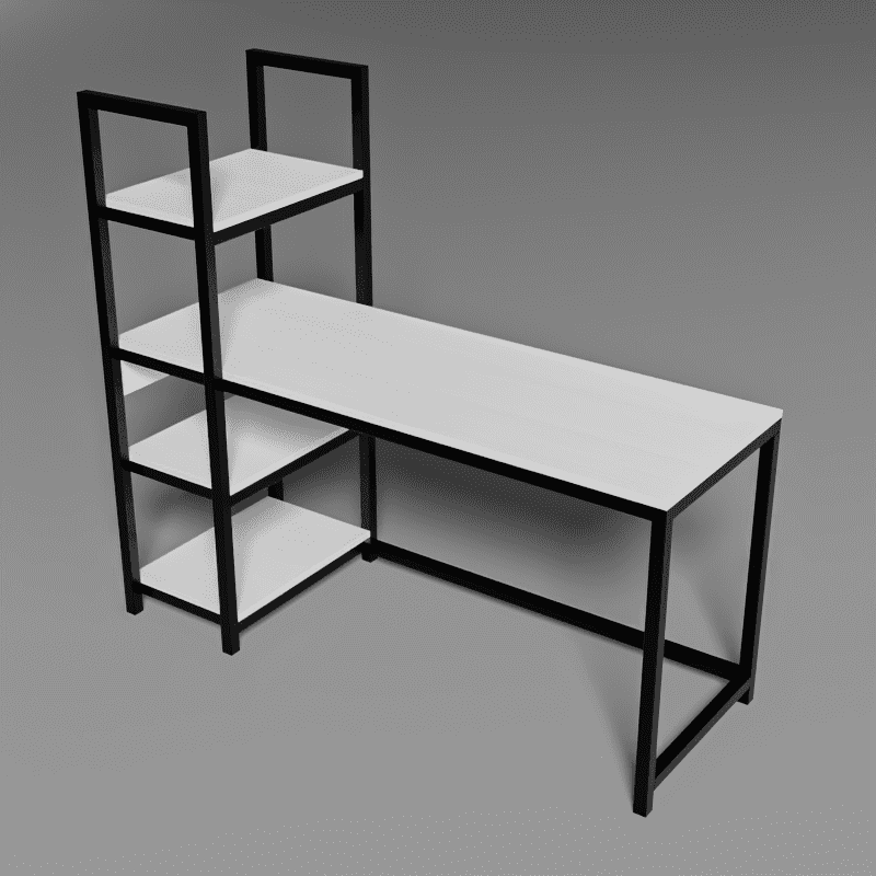 Alvin Study Table in White Color - Ouch Cart