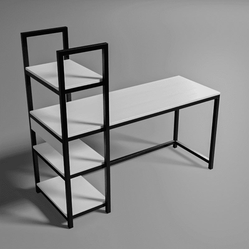 Alvin Study Table in White Color - Ouch Cart