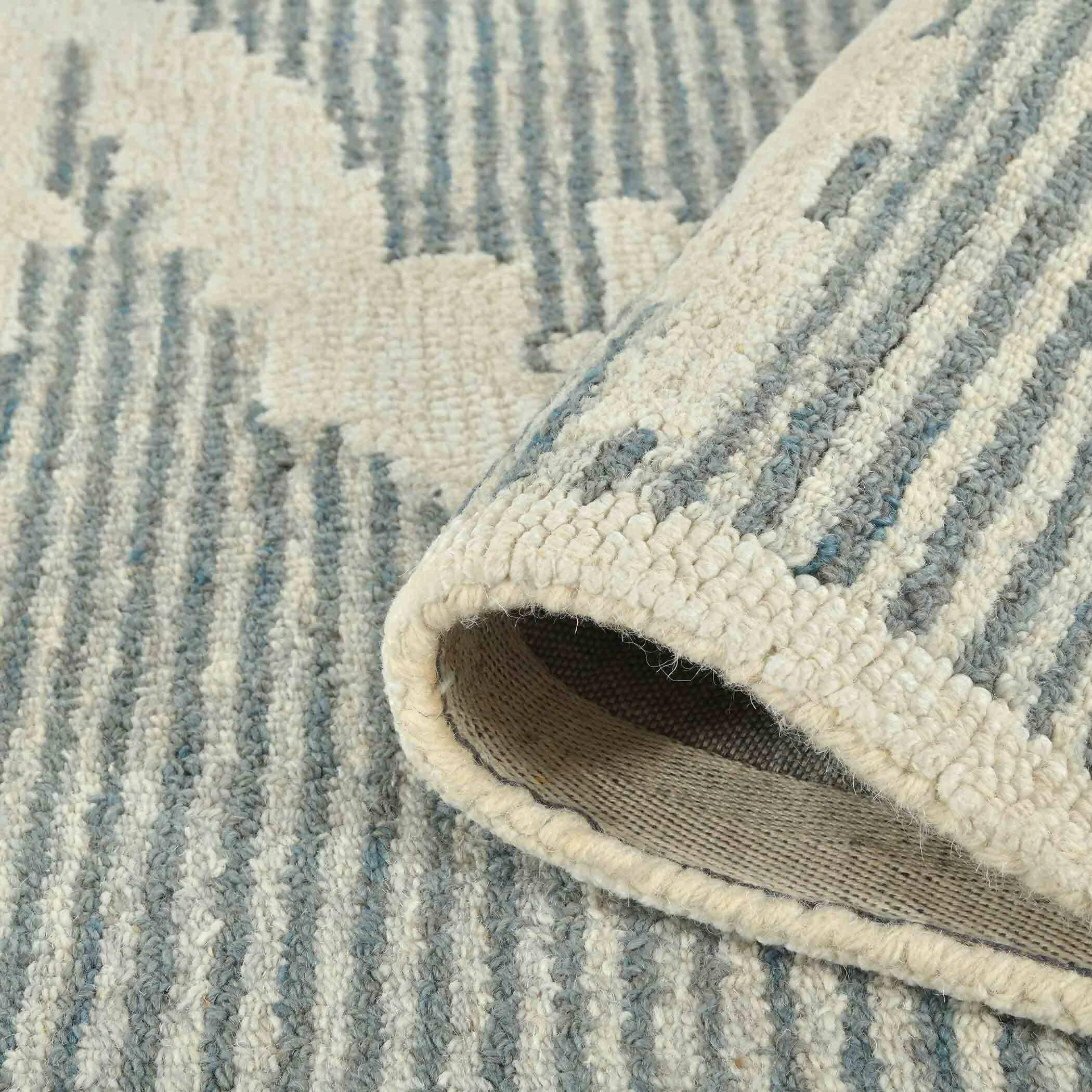 Gray Wool Chicago 5x8 Feet Hand-Tufted Carpet Rug - Ouch Cart