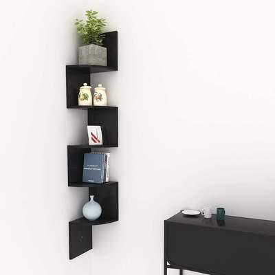 Wooden Wall Shelves Corner Hanging Shelf for Living Room Stylish Z