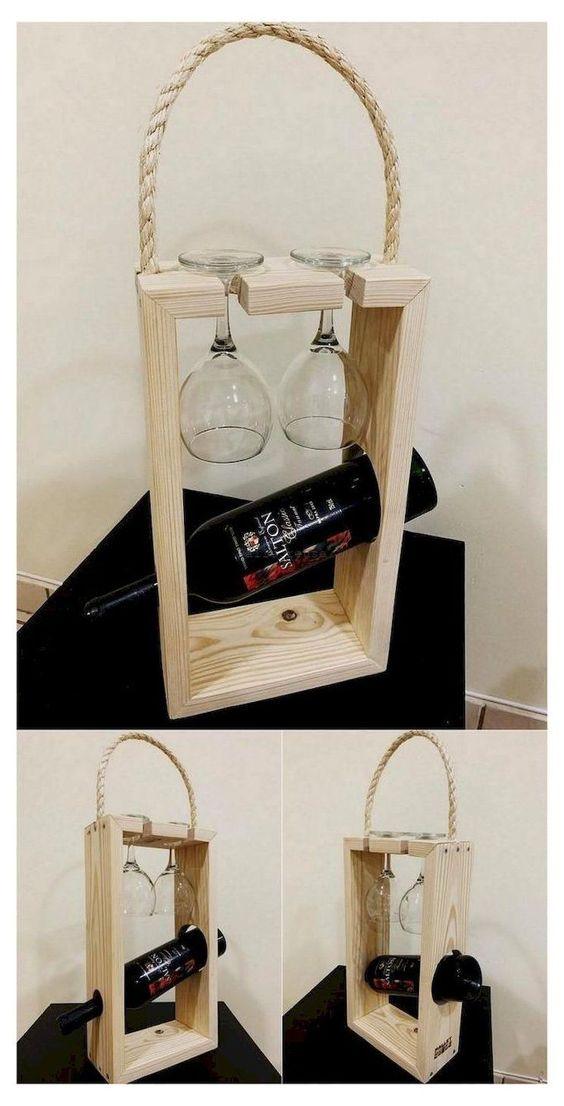 Personalised Wine/Bear Bottle Caddy And Glass Holder By Miza - Ouch Cart