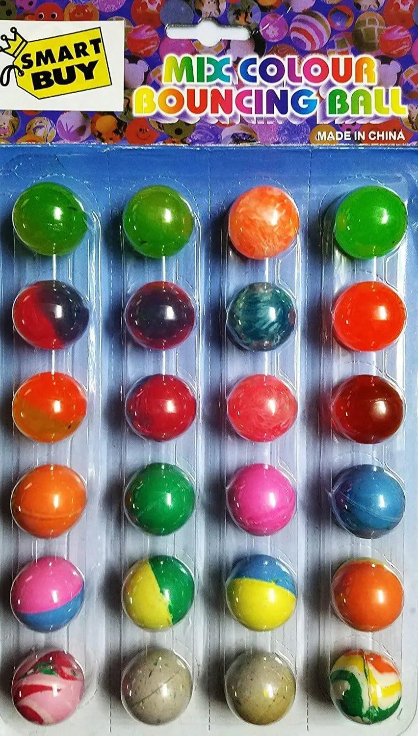 Kids Crazy Bouncy Jumping Balls Set (24 Crazy Balls) - Ouch Cart