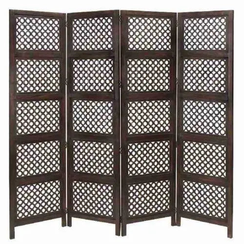 4 Panel Wood Room Divider Partitions for Living Room 4 Panels - Room Separators Screen Panels Wooden Partition Room Divider Panels for Home & Kitchen Office - Ouch Cart