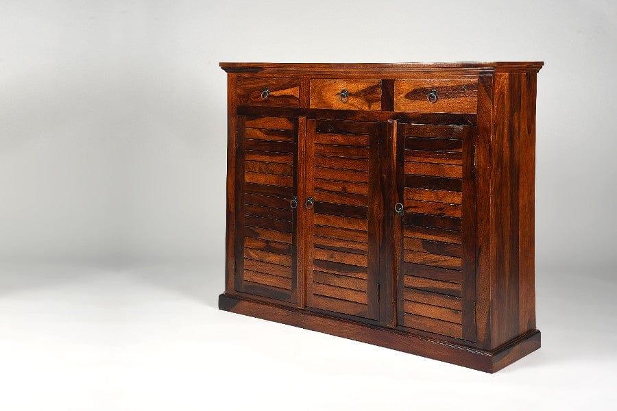 Sheesham Wood Carusitra Sideboard With Drawers - Ouch Cart