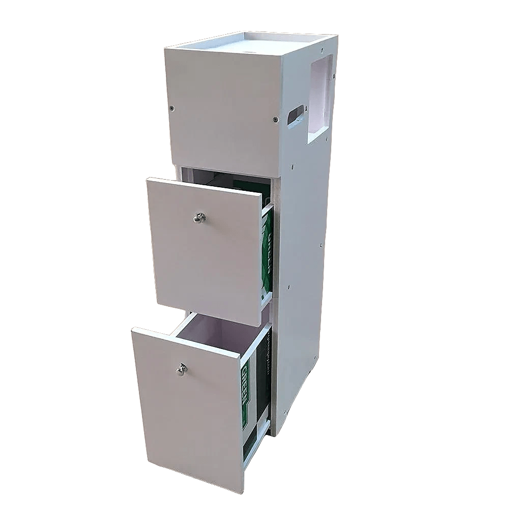 Waterproof PVC Bathroom WC Side Storage Cabinet Racks With Drawer By With Free Soap Dish Miza - Ouch Cart