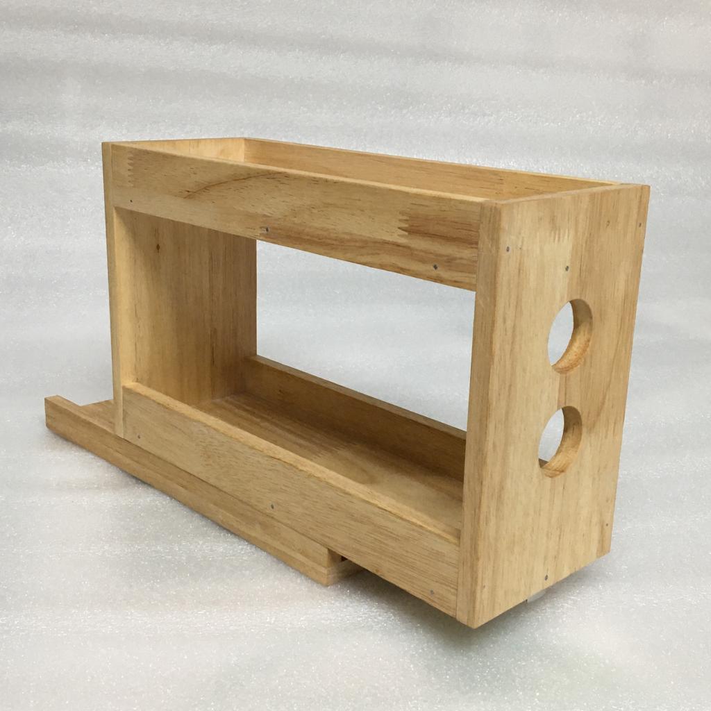 Sliding Kitchen Wooden Spice/Condiment Rack One Slide With 28 Bottles ( With Complementary Coaster ) By Miza - Ouch Cart