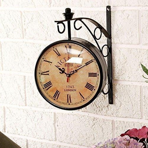 Wall Hanging Vintage Style Station Clock - Ouch Cart
