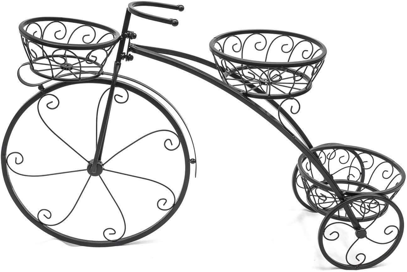 3-Tier Garden Cart Planter Stand Tricycle Plant Holder - Ouch Cart