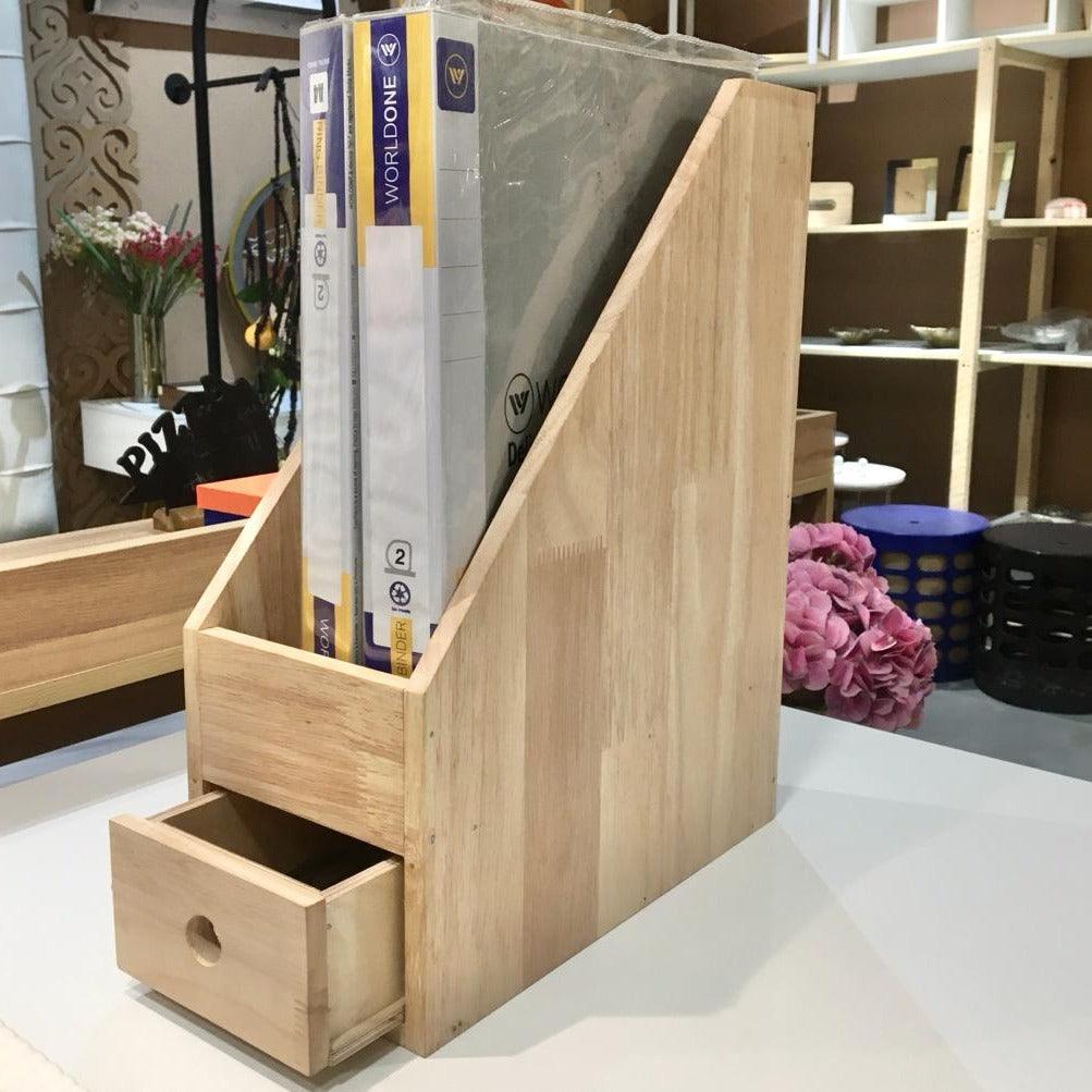 File Box With Drawer For Office/Home Book Organizer Storage Holder Book Rack By Miza - Ouch Cart