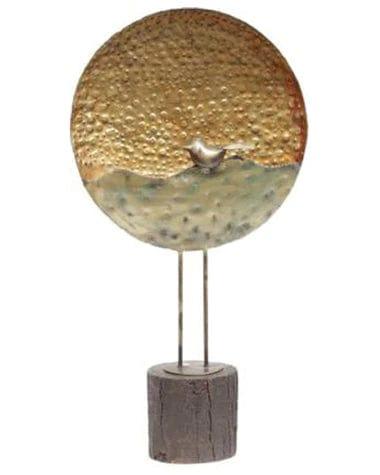 Copper Iron Sun Bird Light Table Decorative Showpiece For Home Decoration Living Room Bedroom Office - Ouch Cart