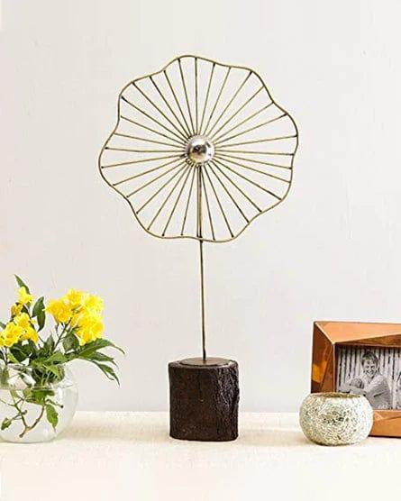 Gold Iron Amoli Table Decor Big Showpiece For Home Decoration Living Room Bedroom Office - Ouch Cart