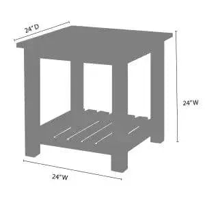 Koffler Solid Wood End Table - Ouch Cart