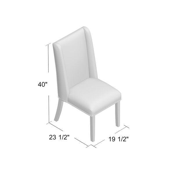 Wooden Back Side Dinning Chair in Medium Gray - Ouch Cart