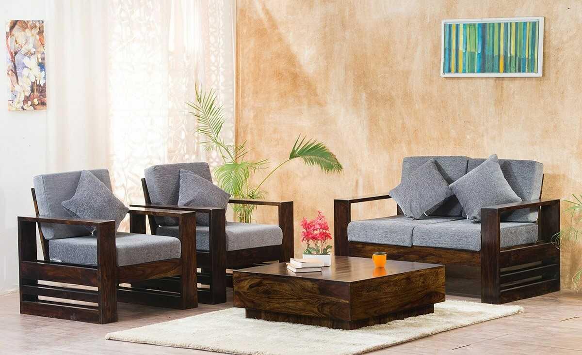 Solid Wood Bennett Sofa Set - Ouch Cart