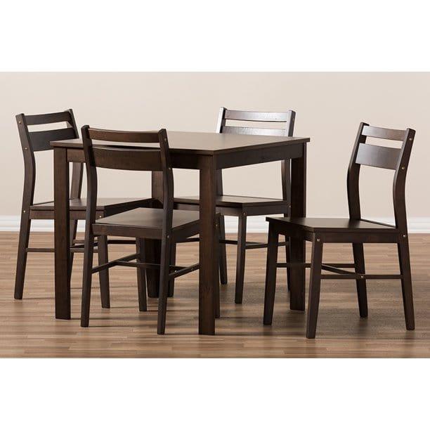 Baxton Studio Lovy 5 Piece Rectangular Dining Set - Ouch Cart