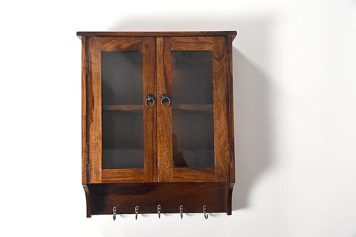 Sheesham Wood Saira Wall Shelf - Ouch Cart