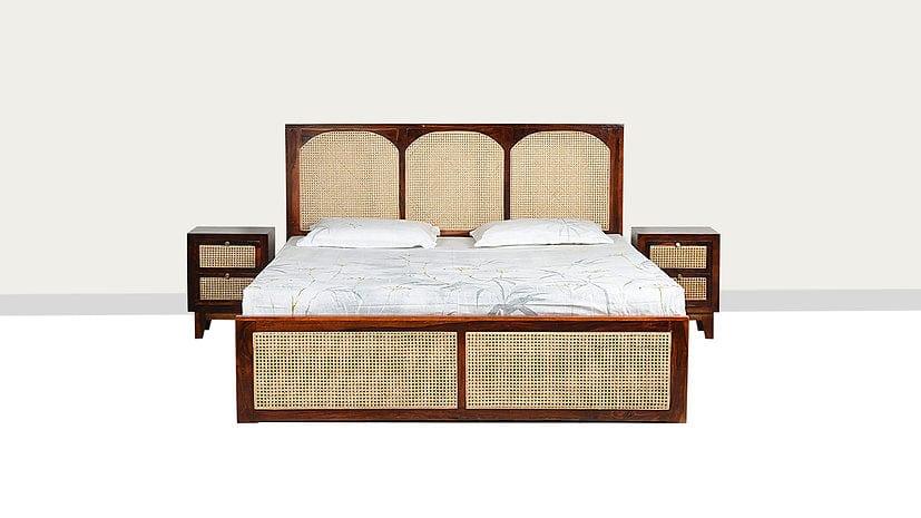Sheesham Wood Kiyan King Bed - Ouch Cart