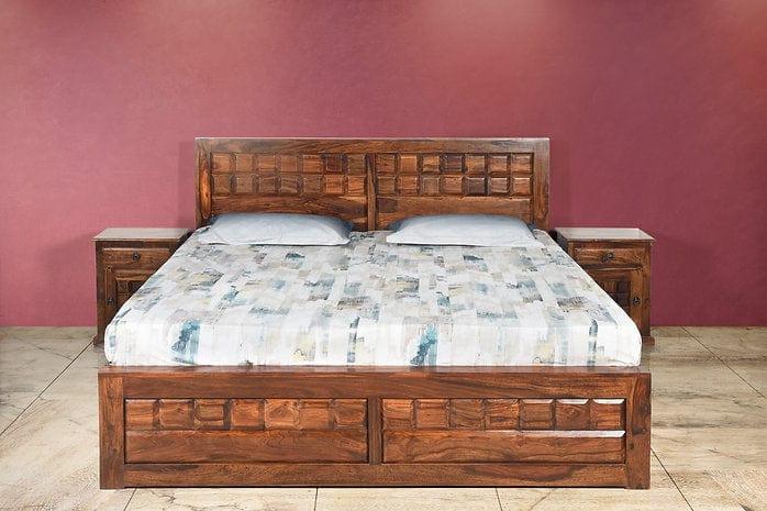 Sheesham Wood Ushaarvi King Bed - Ouch Cart
