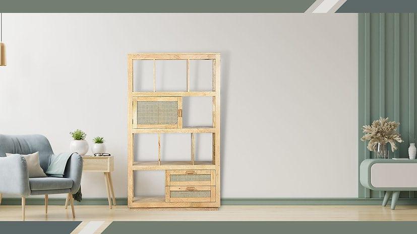 Mango Wood Rutvi Bookshelf - Ouch Cart